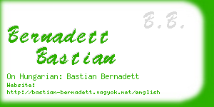 bernadett bastian business card